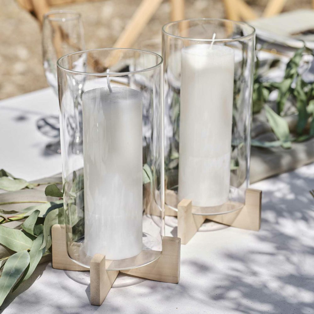 Candles And Candle Holders |   Glass And Wood Candle Holder Candles And Candle Holders Candles And Candle Holders