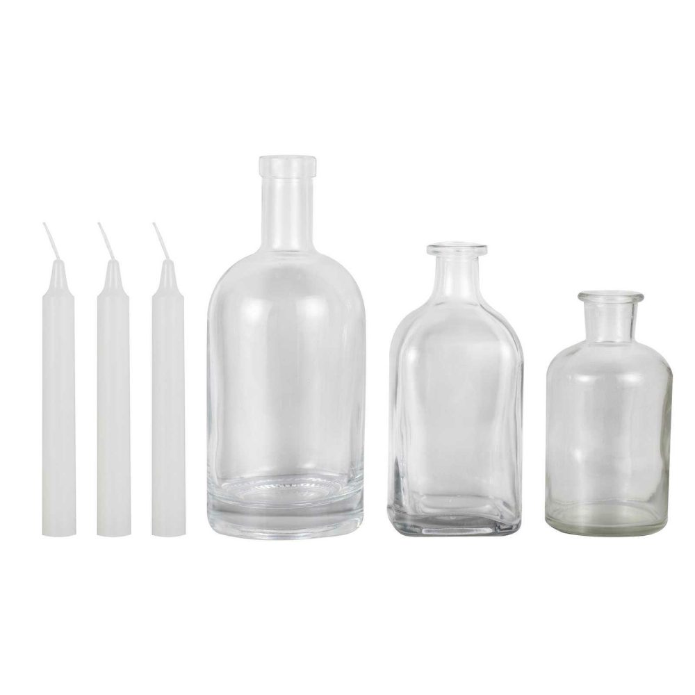 Candles And Candle Holders |   Glass Bottle Candle Holders With Candles Candles And Candle Holders Candles And Candle Holders