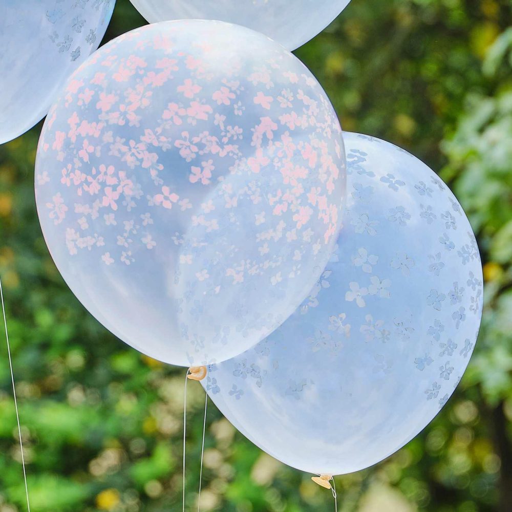 Confetti Balloons |   Pastel Printed Flower Balloons Cluster Balloons Confetti Balloons