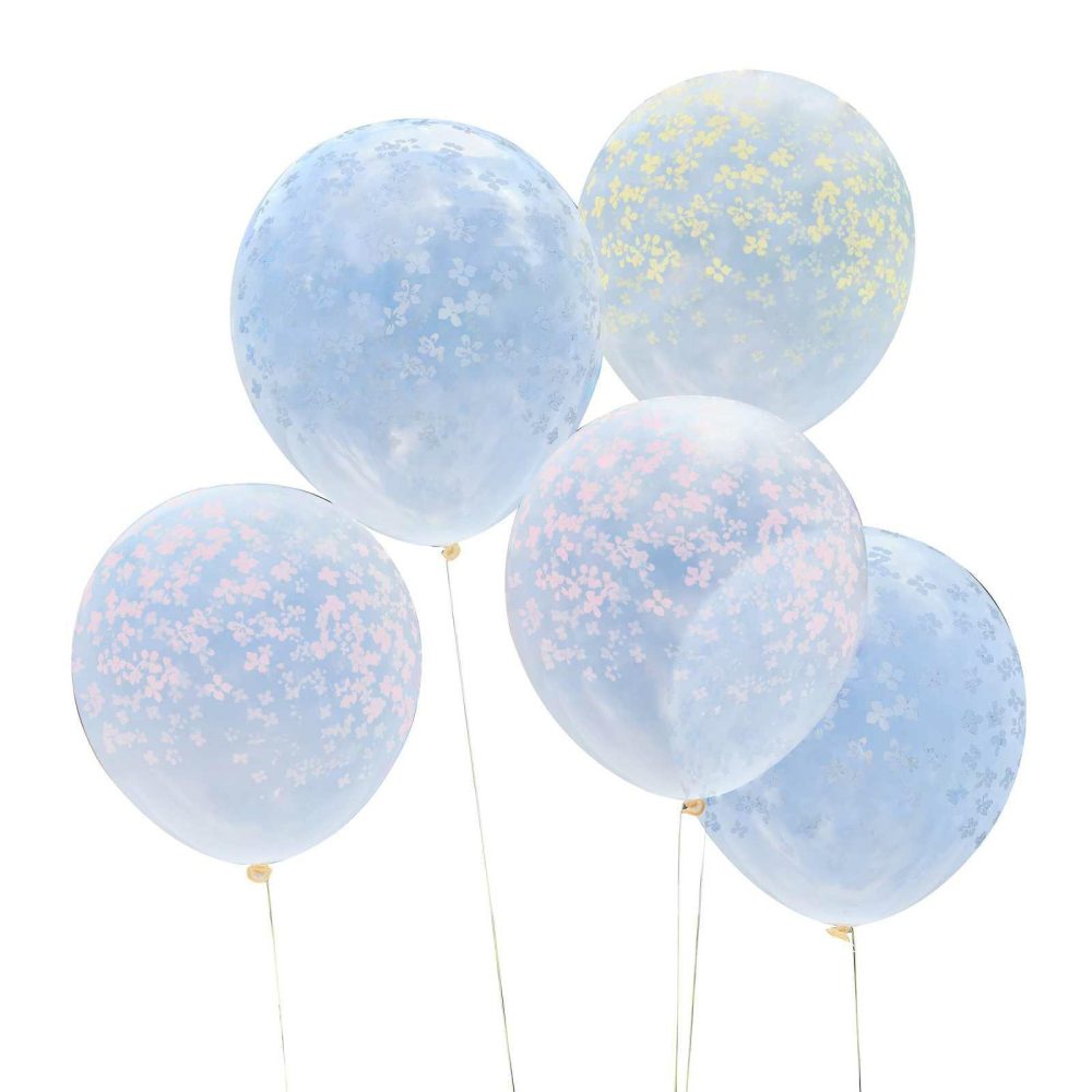 Confetti Balloons |   Pastel Printed Flower Balloons Cluster Balloons Confetti Balloons