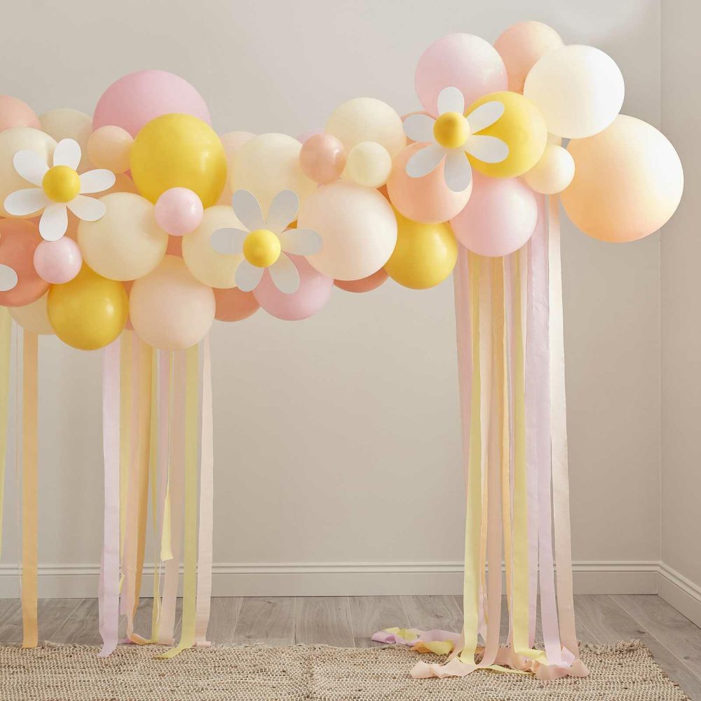 Latex Balloons |   Pastel & Daisy Balloon Arch Kit Balloon Arches Balloon Arches