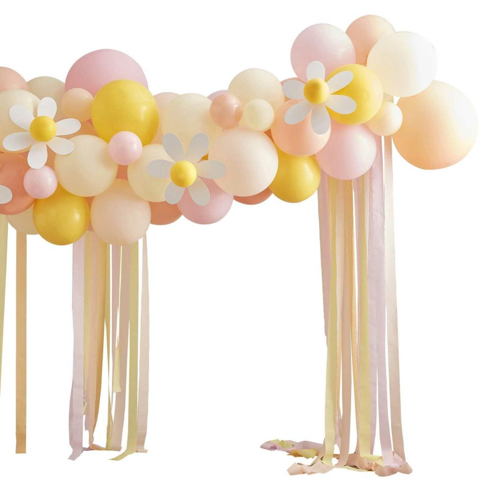 Latex Balloons |   Pastel & Daisy Balloon Arch Kit Balloon Arches Balloon Arches