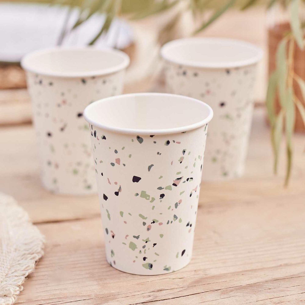 Paper Cups |   Terrazzo Print Paper Cups Paper Cups Paper Cups