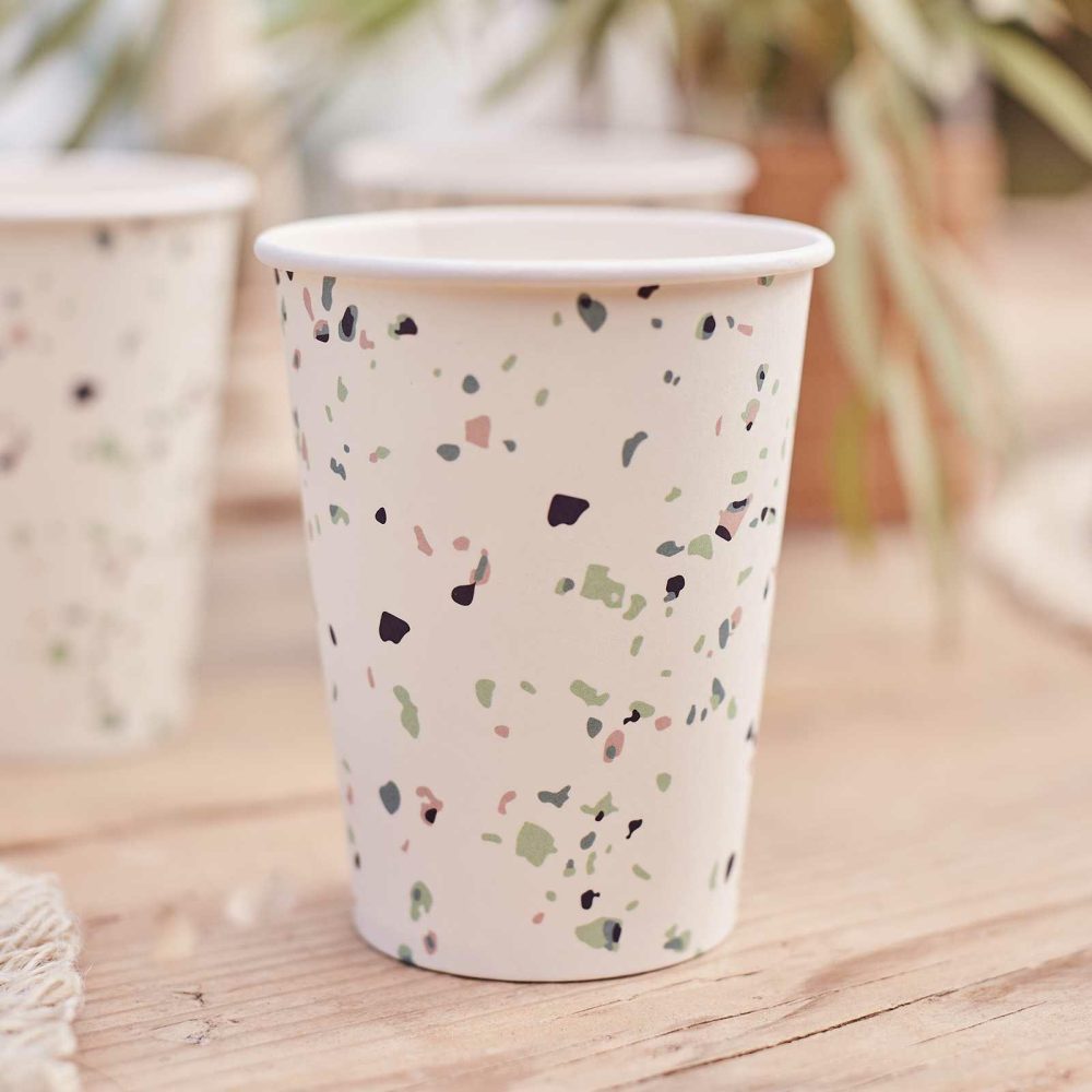 Paper Cups |   Terrazzo Print Paper Cups Paper Cups Paper Cups