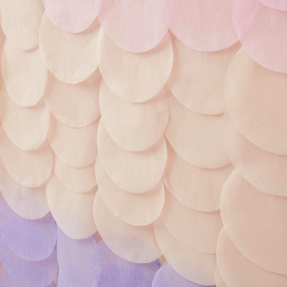 Birthday Backdrops |   Pink And Lilac Tissue Paper Disc Party Backdrop Birthday Backdrops Birthday Backdrops