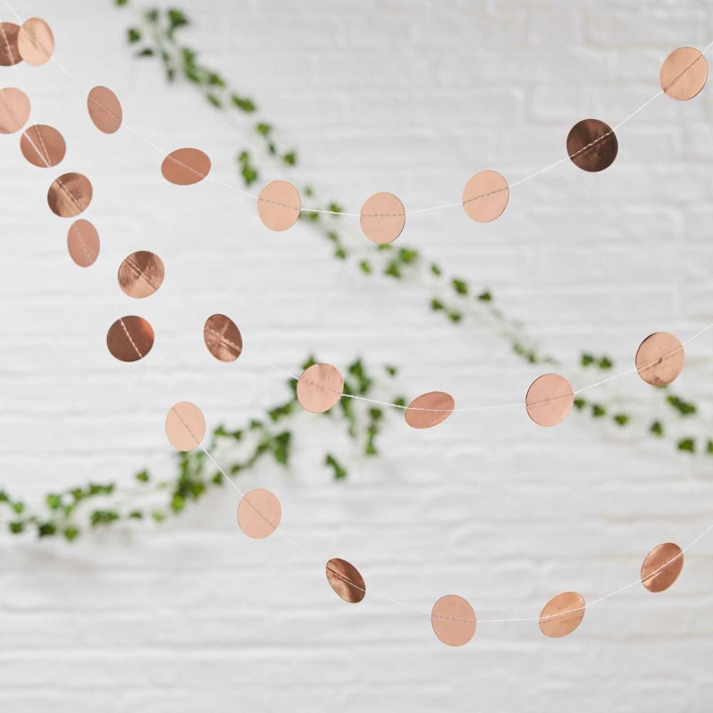 Bunting & Garlands |   Circle Rose Gold Party Bunting Bunting & Garlands Bunting & Garlands