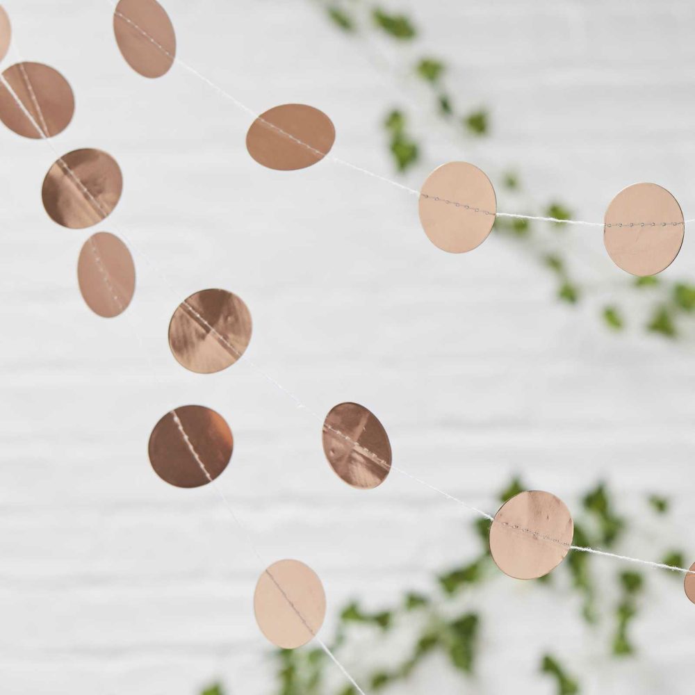 Bunting & Garlands |   Circle Rose Gold Party Bunting Bunting & Garlands Bunting & Garlands