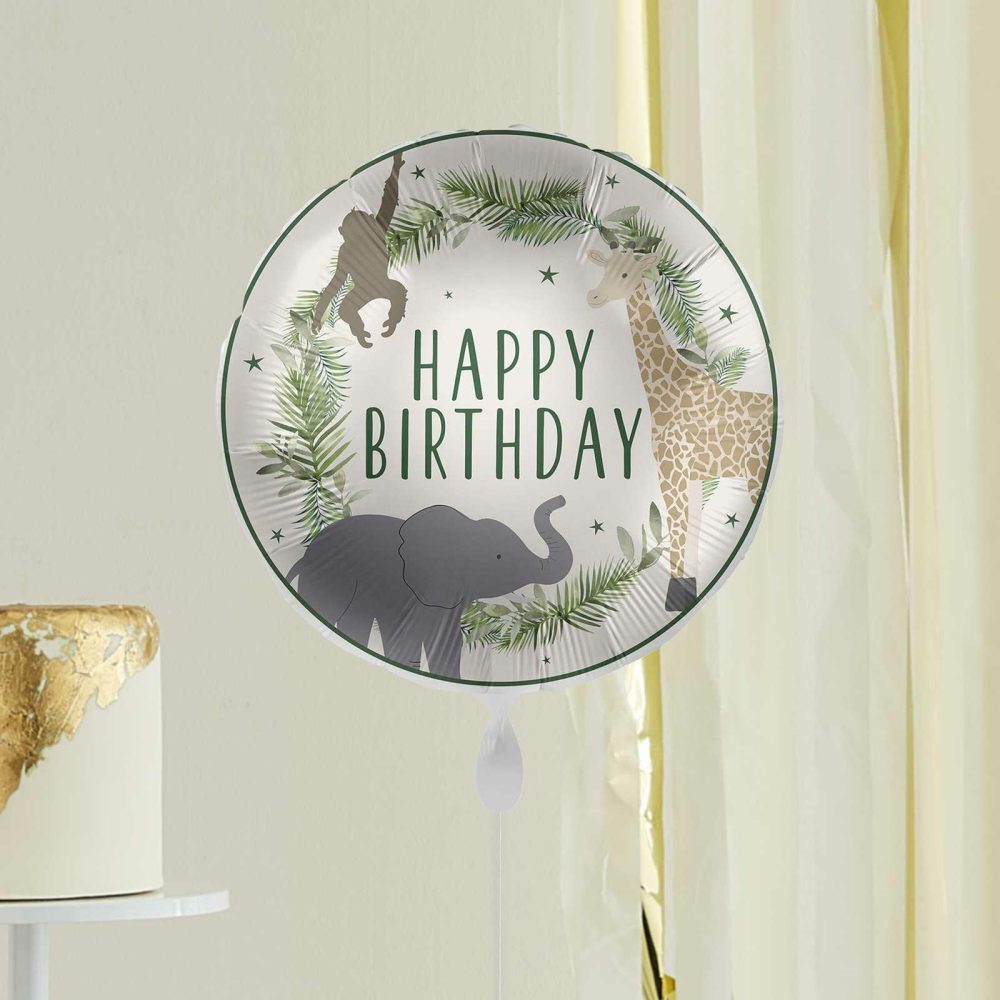 Foil Balloons |   Jungle Party Happy Birthday Balloon Balloons Foil Balloons