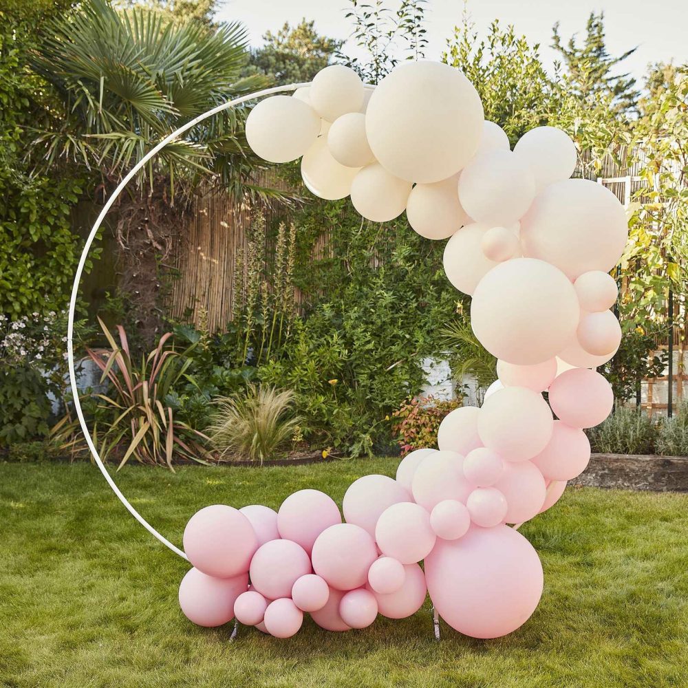 Latex Balloons |   Nude And Pink Balloon Arch Kit Balloon Arches Balloon Arches